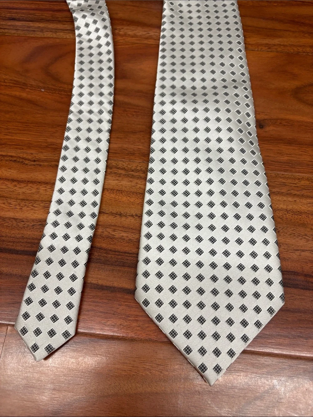 Bugatti neck tie geometric silk